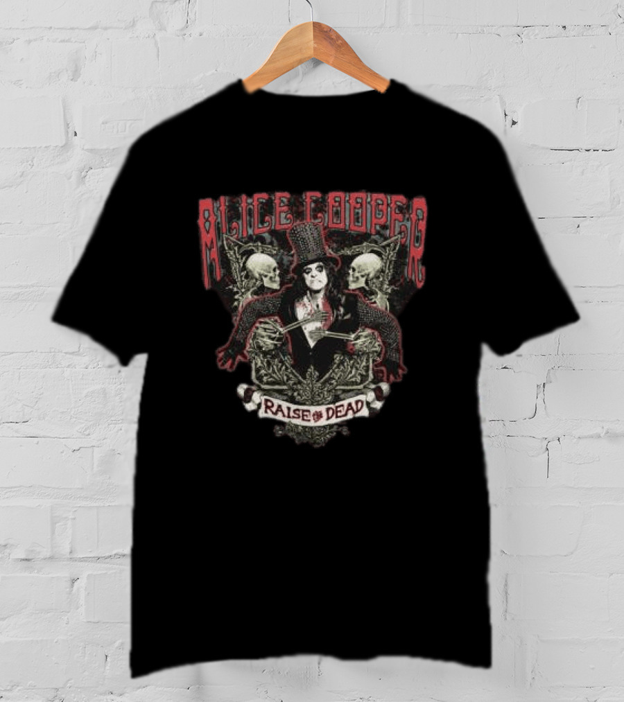 Alice Cooper Raise The Dead Skeleton Vintage Music T-Shirt