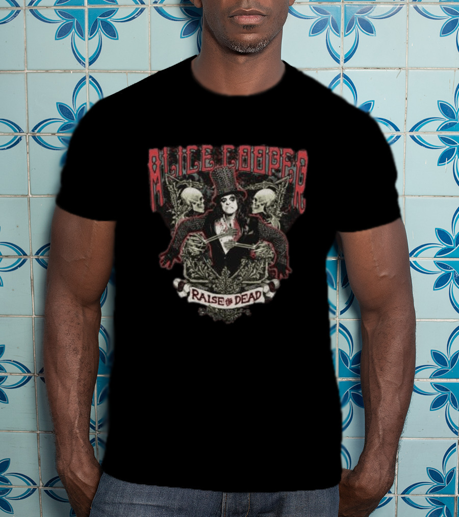 Alice Cooper Raise The Dead Skeleton Vintage Music T-Shirt
