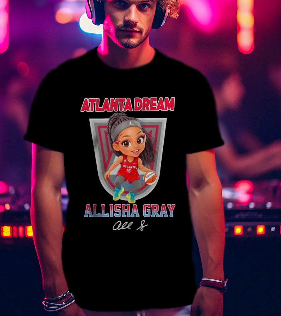 Allisha Gray Atlanta Dream 15 Chibi Character Fan T-Shirt