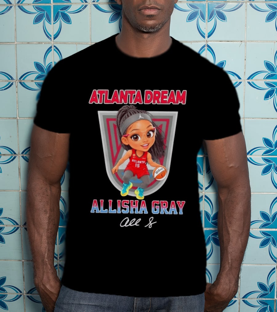Allisha Gray Atlanta Dream 15 Chibi Character Fan T-Shirt