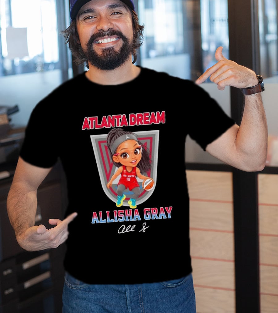 Allisha Gray Atlanta Dream 15 Chibi Character Fan T-Shirt