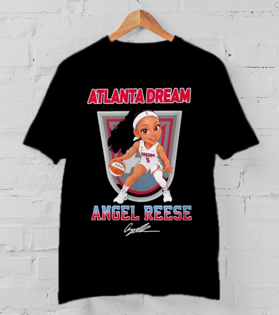 Atlanta Dream Angel Reese No 5 Chibi Basketball T-Shirt