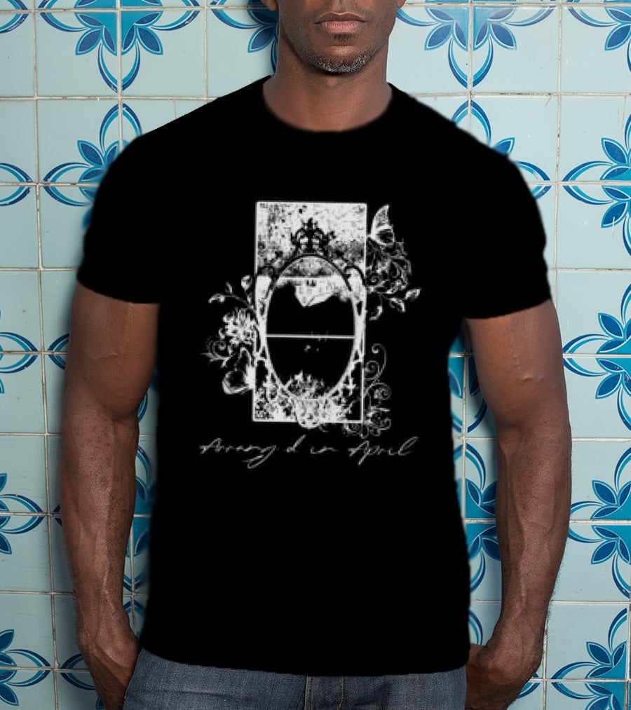 Arranged In April Store Mirror Floral Frame T-Shirt