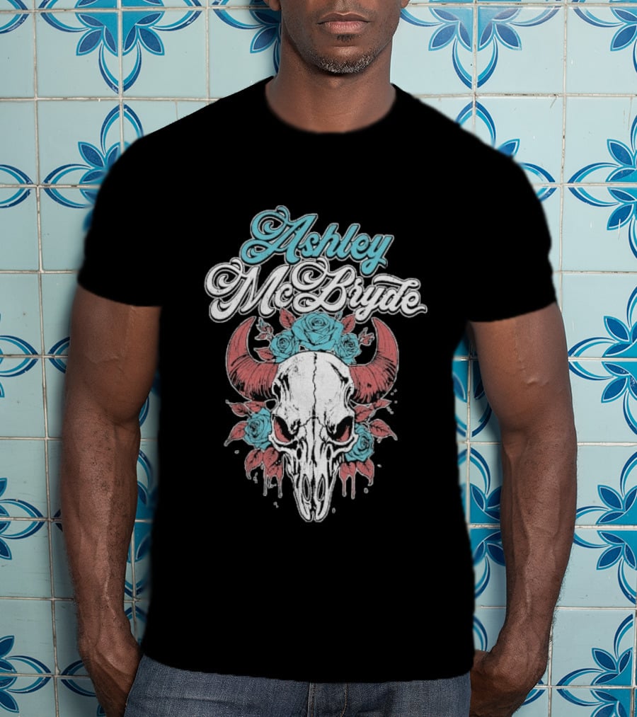 Ashley McBryde Skull Roses Floral T-Shirt