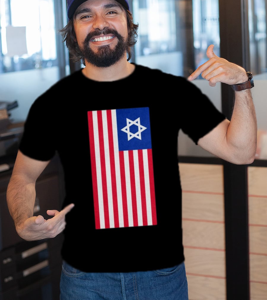 Hyde Force Store Very Serious Marine Casualty USA Israel Flag T-Shirt