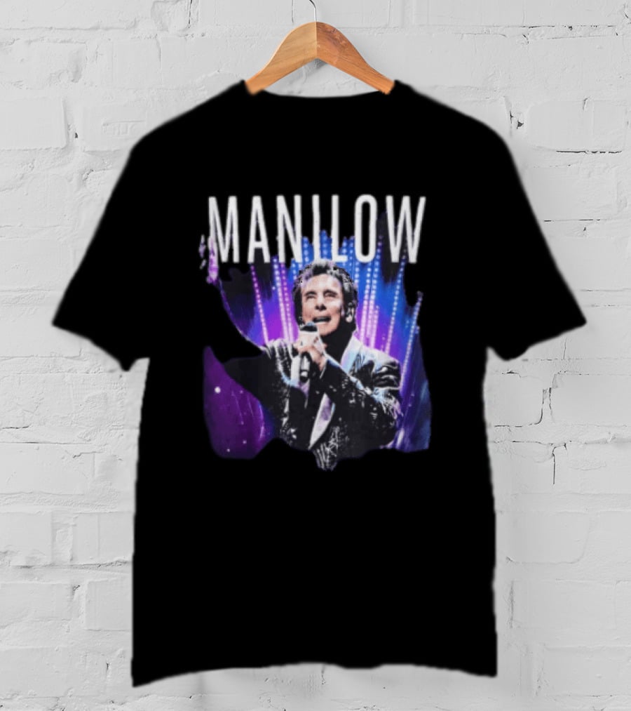 Manilow Concert Tour Photo With Microphone And Lights T-Shirt