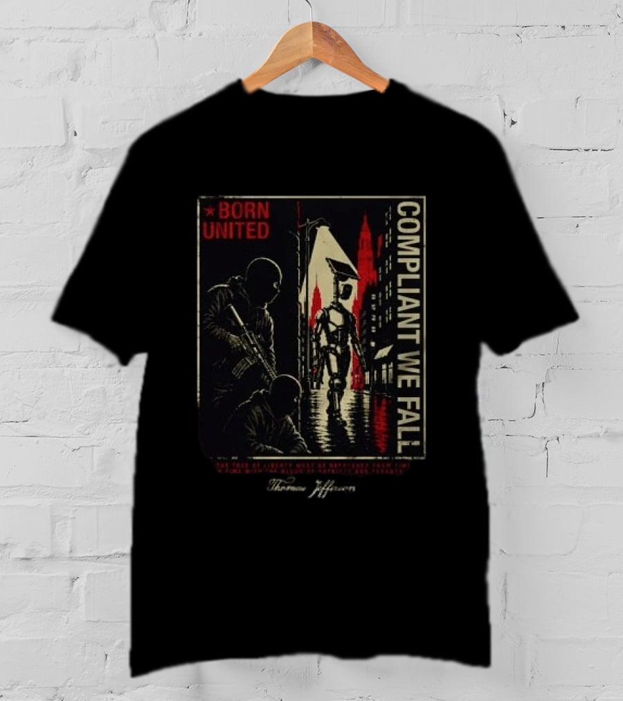Born United Compliant We Fall Urban Street Scene T-Shirt