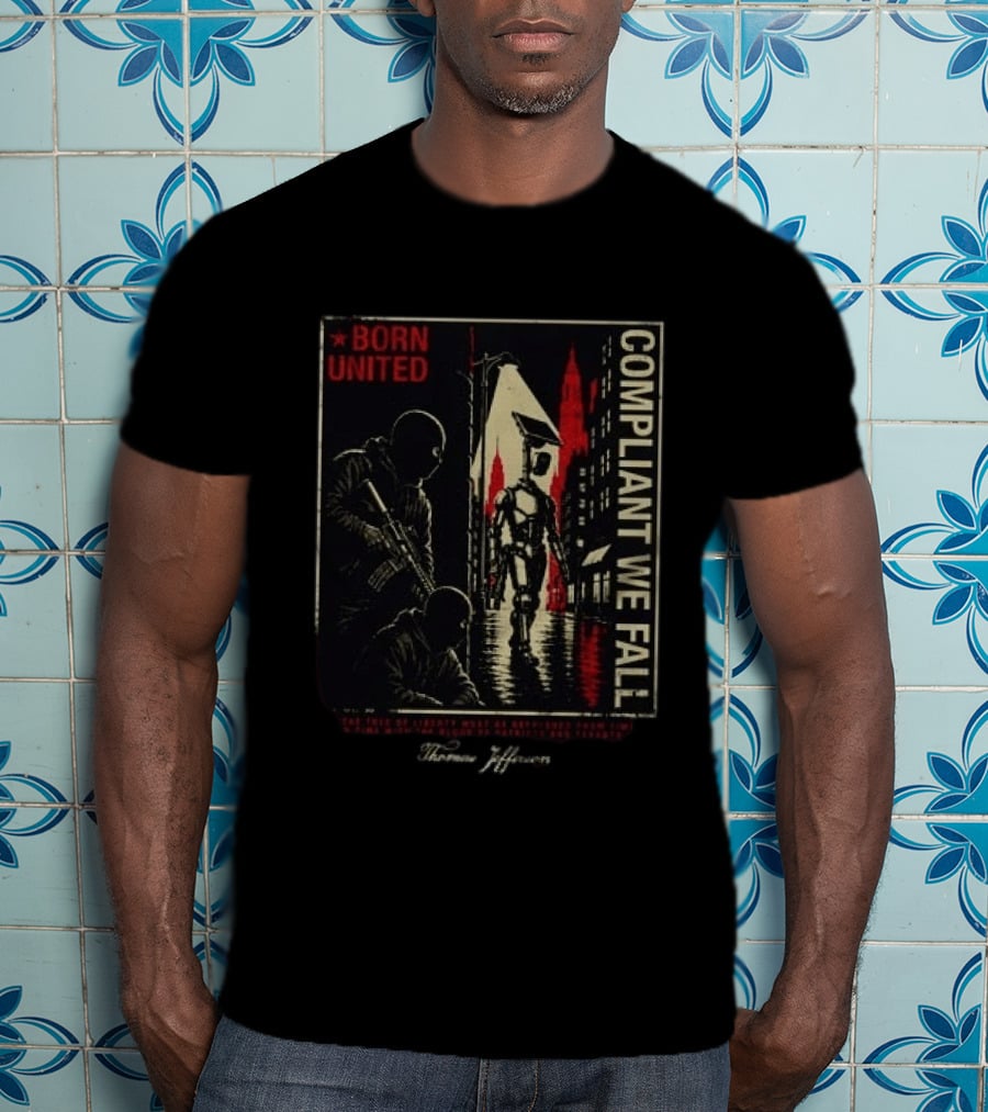Born United Compliant We Fall Urban Street Scene T-Shirt