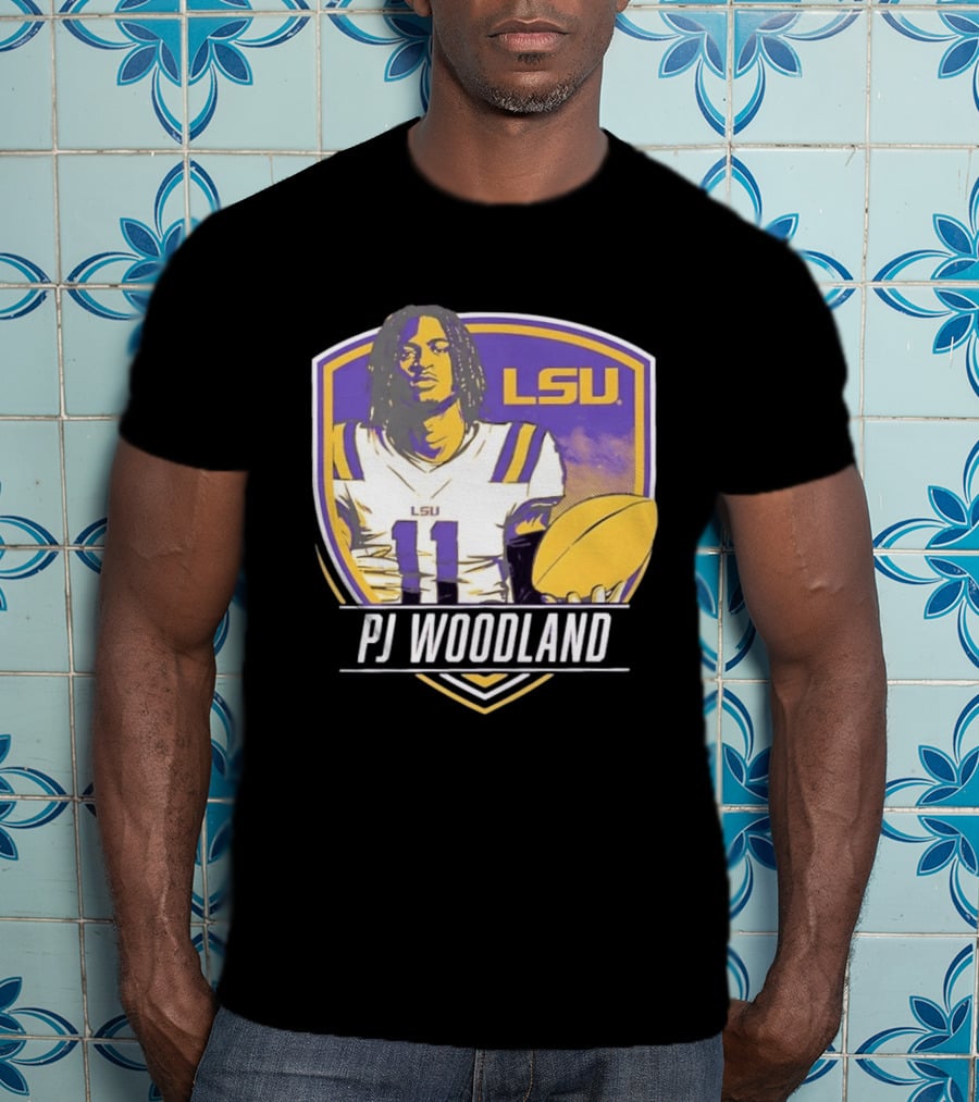 LSU Tigers Football PJ Woodland No 11 T-Shirt