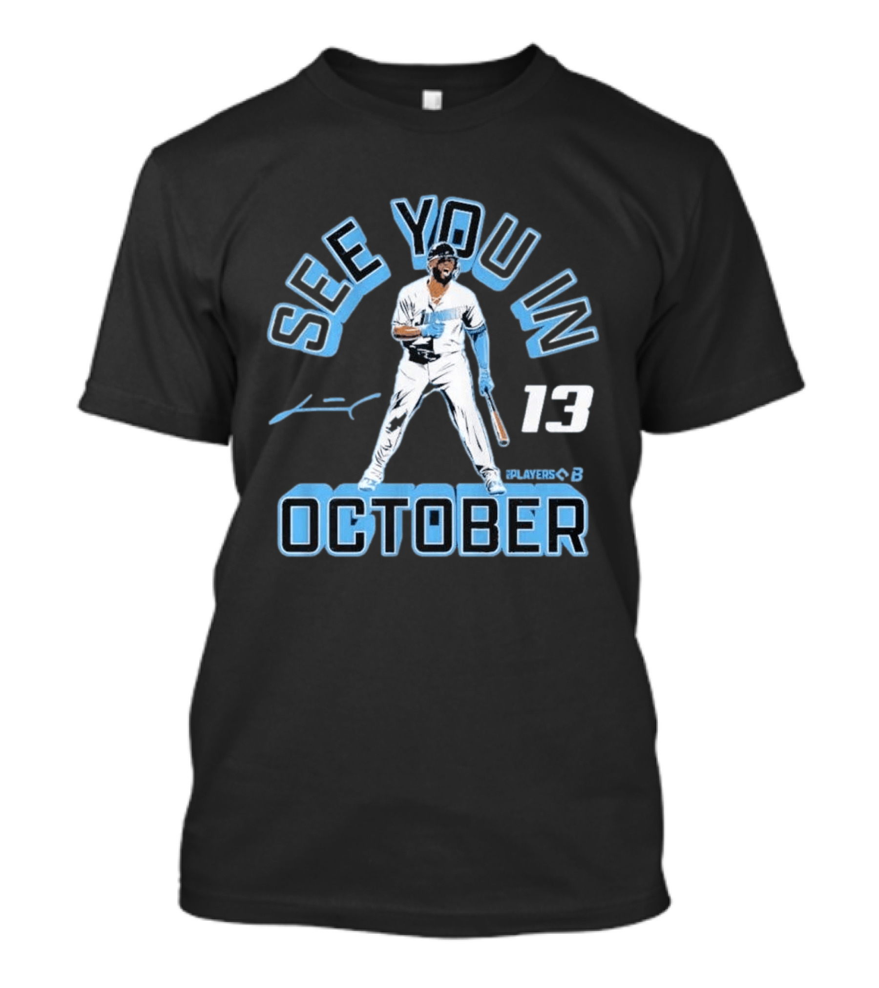 Junior Caminero See You In October Players 13 Signature Baseball T-Shirt