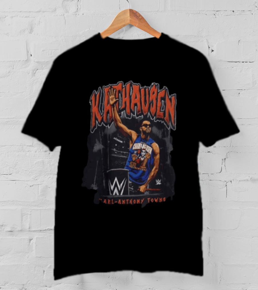 KATHausen Karl Anthony Towns WWE T-Shirt