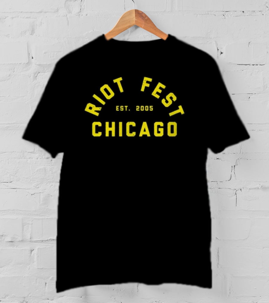 Riot Fest Chicago Est 2005 Yellow Lineup 2026 Riot Brand Store T-Shirt