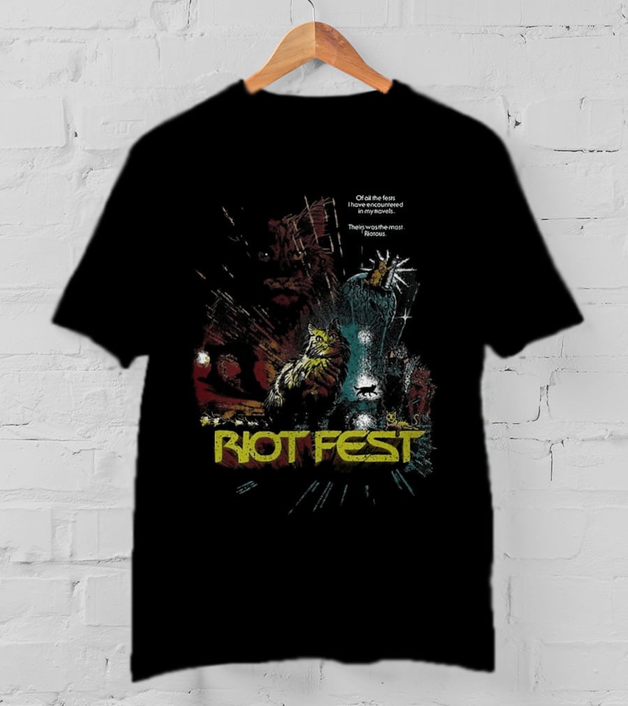Riot Fest 2026 Chicago Douglass Park September 18 20 Wrath Of Cats Lineup T-Shirt