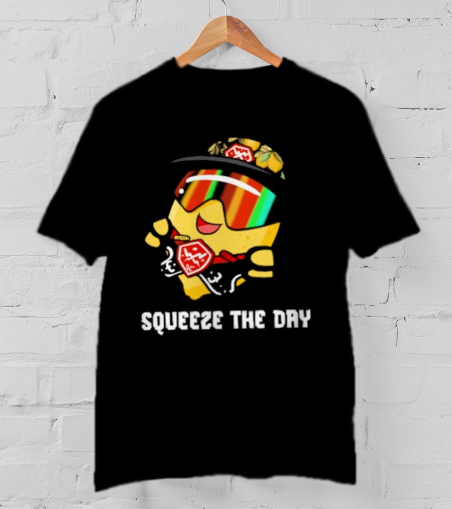 Lemon Guy Squeeze The Day Sunglasses Cool Vibe T-Shirt