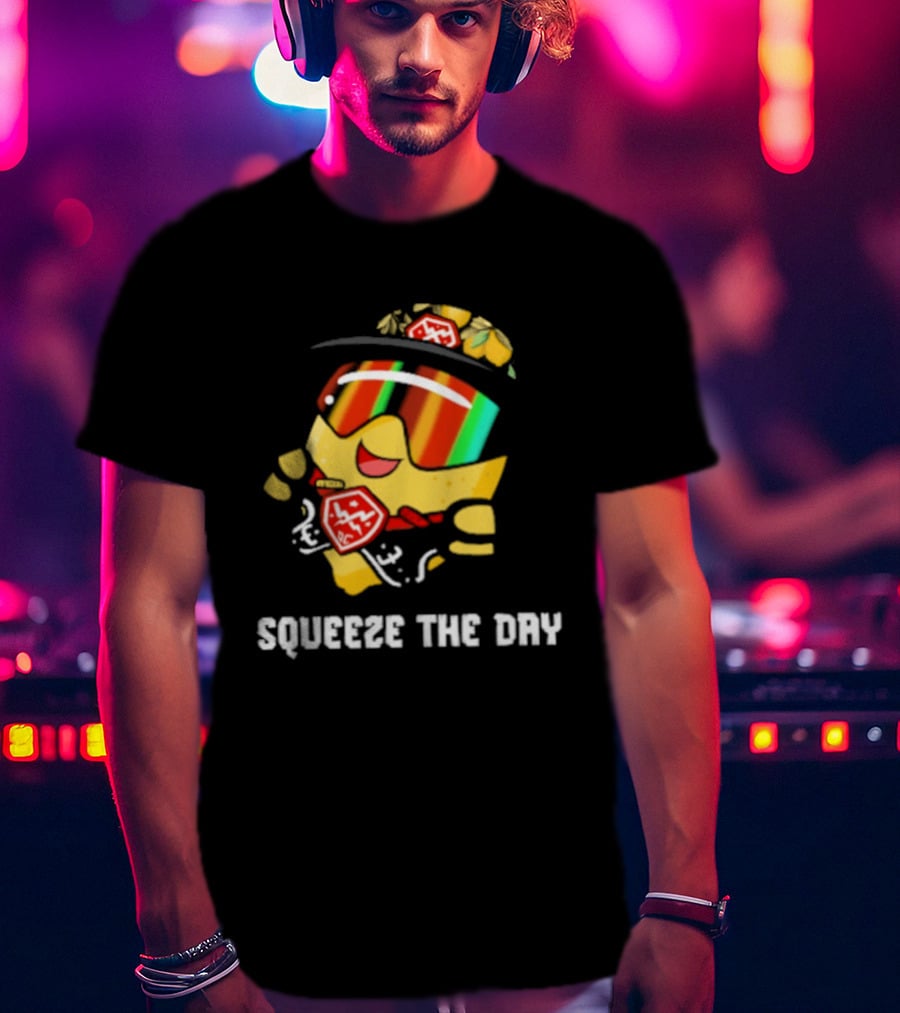 Lemon Guy Squeeze The Day Sunglasses Cool Vibe T-Shirt