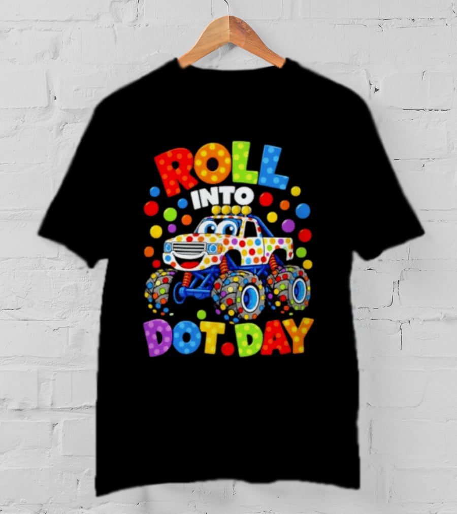 Roll Into Dot Day Colorful Polka Dot Car Fun T-Shirt