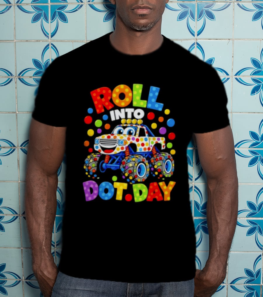 Roll Into Dot Day Colorful Polka Dot Car Fun T-Shirt