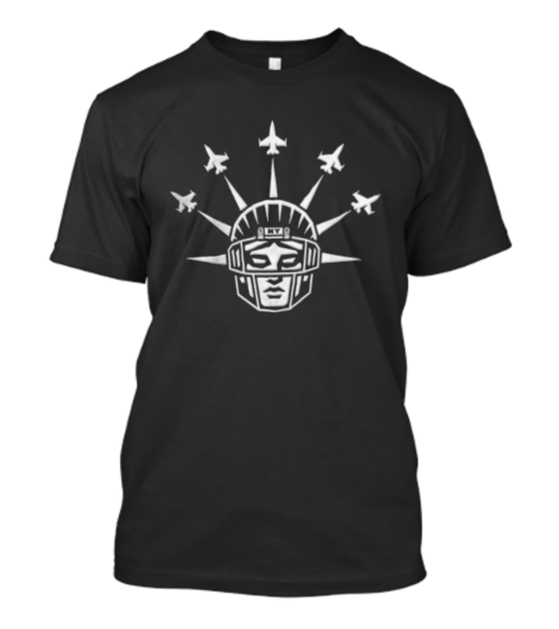 Liberty Formation New York Jets Football Statue Flying Jets T-Shirt