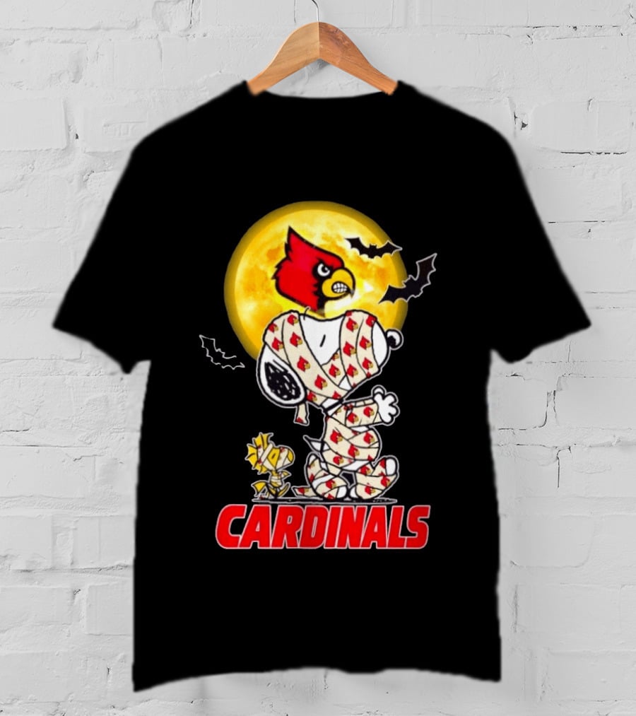 Louisville Cardinals Snoopy Woodstock Mummy Halloween T-Shirt
