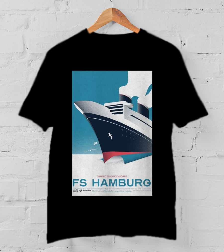 FS Hamburg Graphic Elegance Aboard Travel Maritime T-Shirt