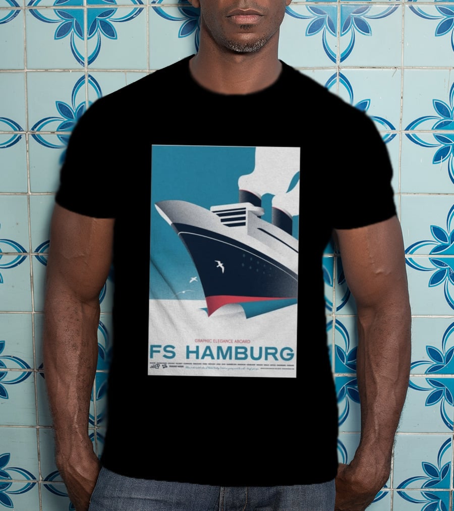 FS Hamburg Graphic Elegance Aboard Travel Maritime T-Shirt