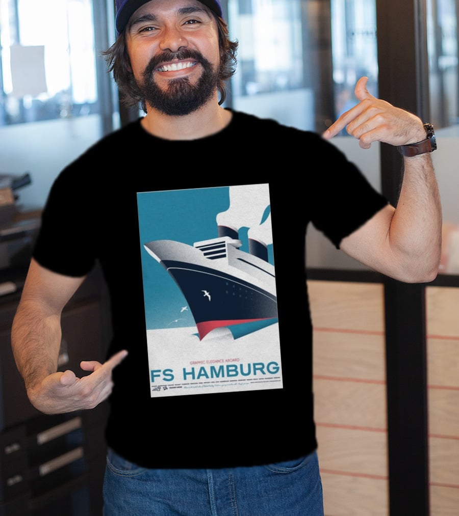 FS Hamburg Graphic Elegance Aboard Travel Maritime T-Shirt