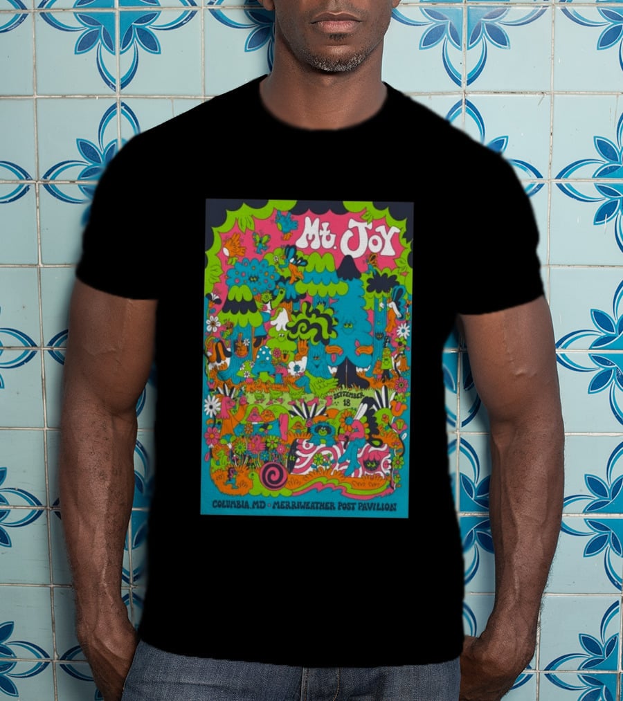 Mt. Joy September 18 Columbia MD Merriweather Post Pavilion Psychedelic Forest Concert T-Shirt