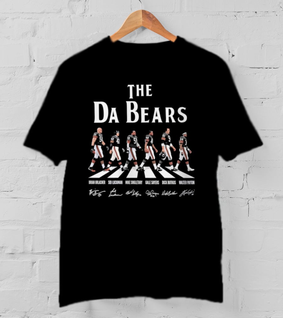 The Da Bears Brian Urlacher Sid Luckman Mike Singletary Gale Sayers Dick Butkus Walter Payton Abbey Road T-Shirt