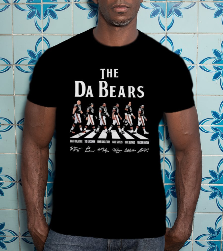 The Da Bears Brian Urlacher Sid Luckman Mike Singletary Gale Sayers Dick Butkus Walter Payton Abbey Road T-Shirt