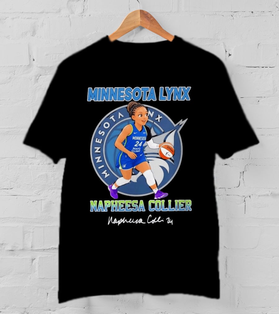 Minnesota Lynx Napheesa Collier 24 Chibi Basketball Player T-Shirt