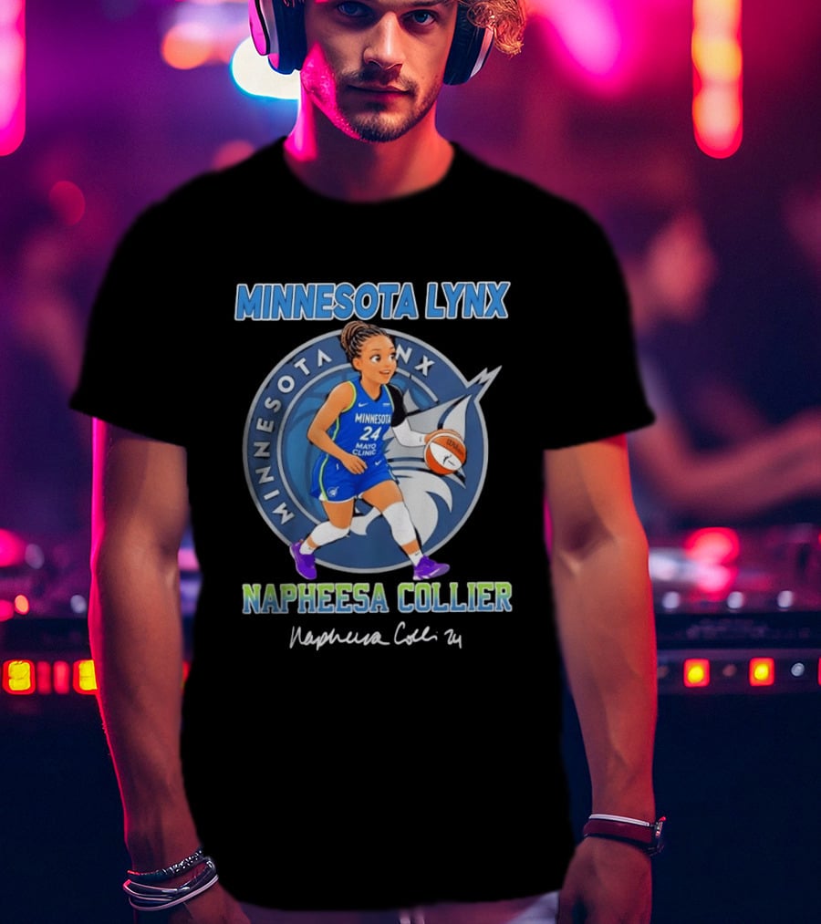 Minnesota Lynx Napheesa Collier 24 Chibi Basketball Player T-Shirt
