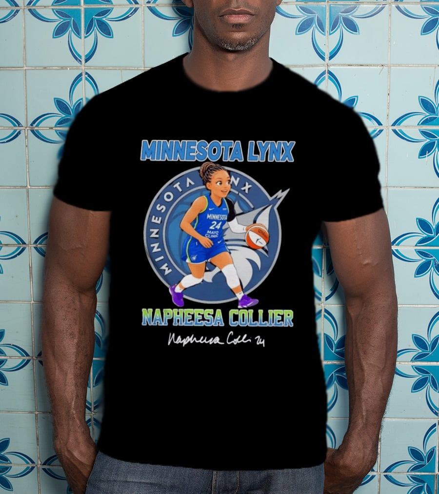 Minnesota Lynx Napheesa Collier 24 Chibi Basketball Player T-Shirt