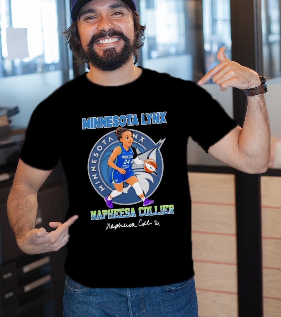Minnesota Lynx Napheesa Collier 24 Chibi Basketball Player T-Shirt