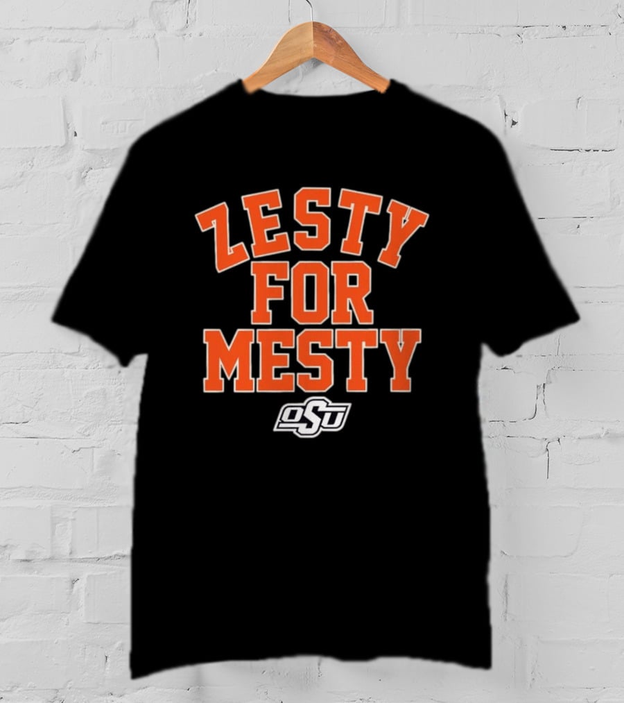 Oklahoma State Cowboys Zesty For Mesty OSU Football T-Shirt