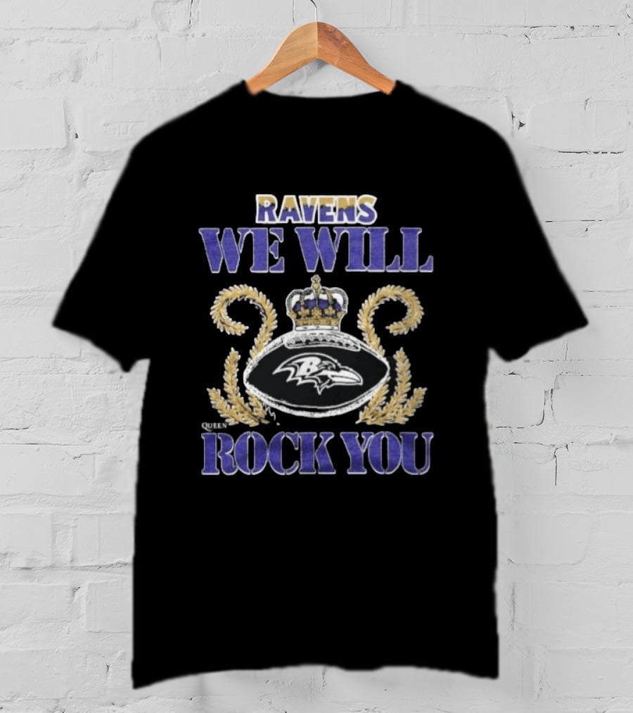 Ravens We Will Rock You Crowned Baltimore 2026 Queen Band Event T-Shirt