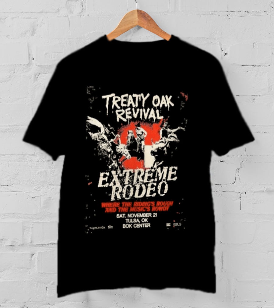 Treaty Oak Revival Extreme Rodeo Event November 21 2026 Tulsa OK BOK Center T-Shirt