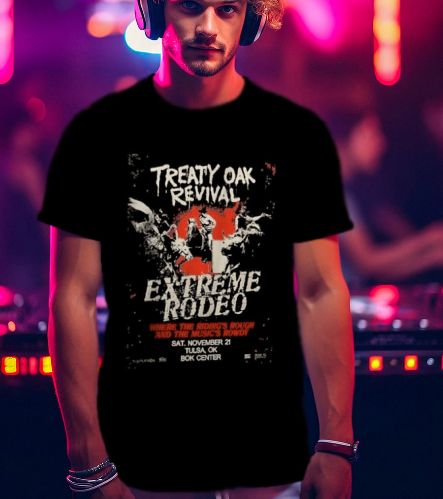 Treaty Oak Revival Extreme Rodeo Event November 21 2026 Tulsa OK BOK Center T-Shirt