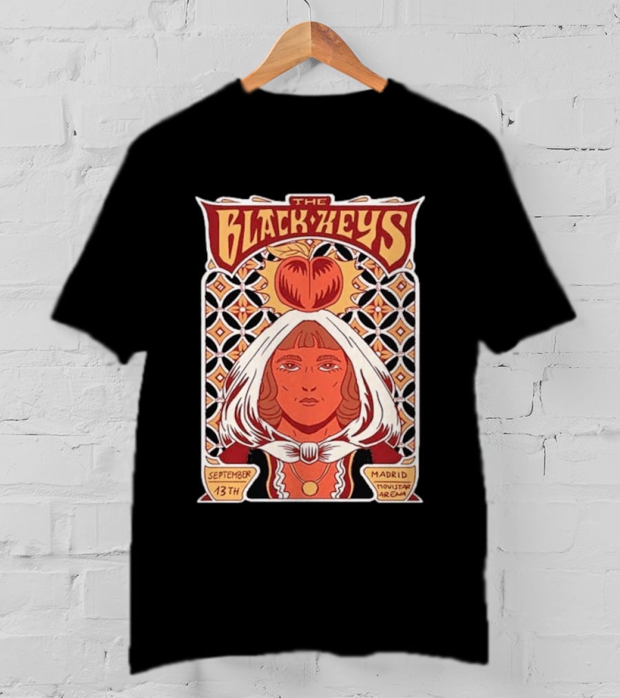 The Black Keys Peaches N Kream World Tour 2026 Madrid Movistar Arena September 13th T-Shirt