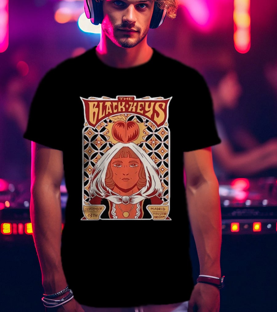 The Black Keys Peaches N Kream World Tour 2026 Madrid Movistar Arena September 13th T-Shirt