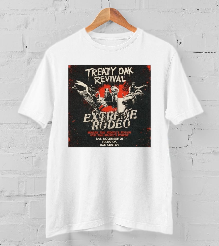Treaty Oak Revival Extreme Rodeo Tulsa OK November 21 Bok Center Event T-Shirt