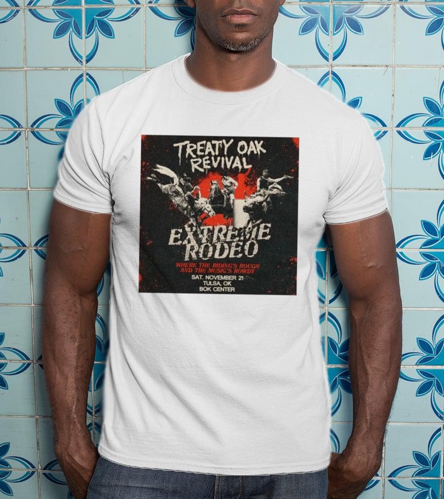 Treaty Oak Revival Extreme Rodeo Tulsa OK November 21 Bok Center Event T-Shirt