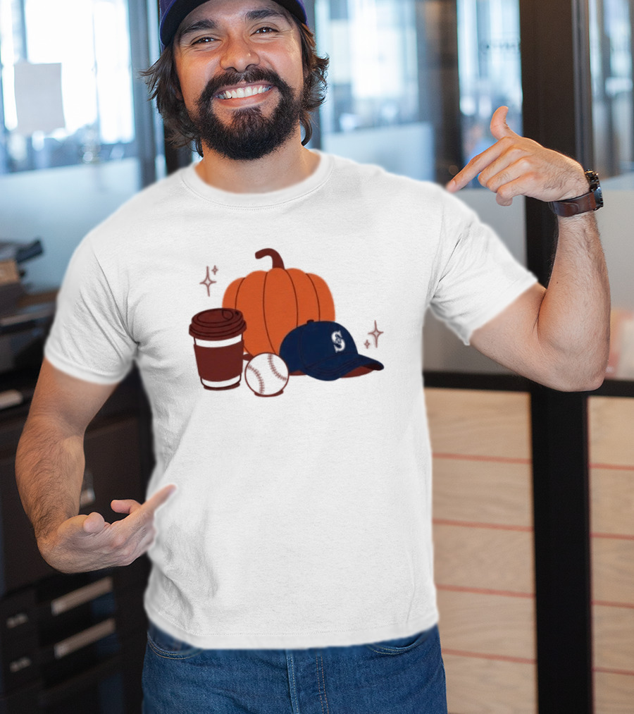 Mariners Pumpkinpalooza Coffee Baseball Cap Pumpkin T-Shirt