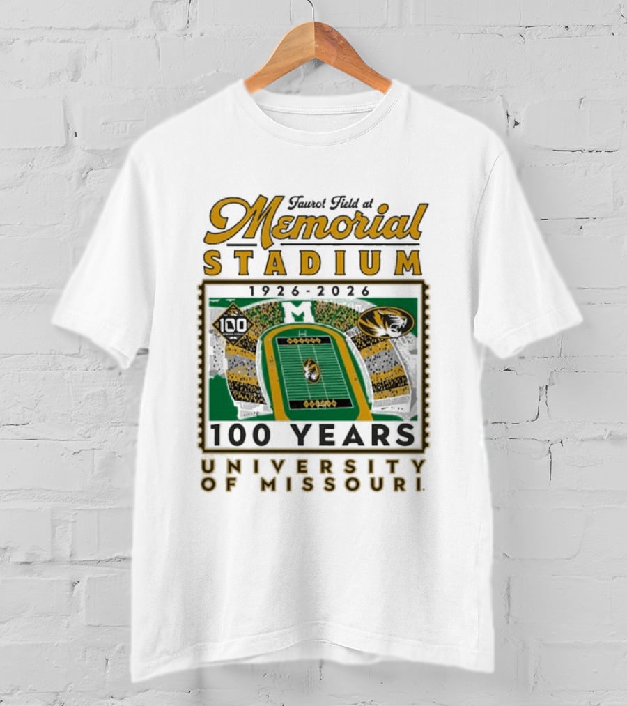 Faurot Field Memorial Stadium 1926 2026 Centennial University Of Missouri 100 Years T-Shirt
