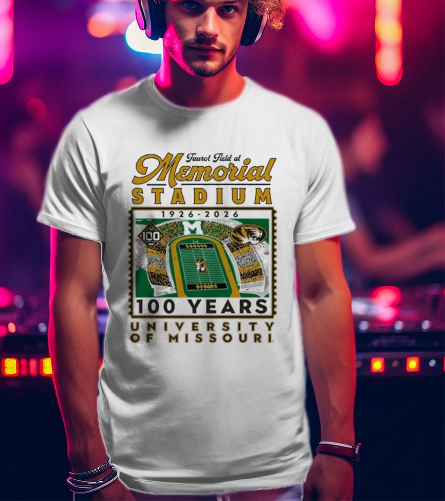Faurot Field Memorial Stadium 1926 2026 Centennial University Of Missouri 100 Years T-Shirt