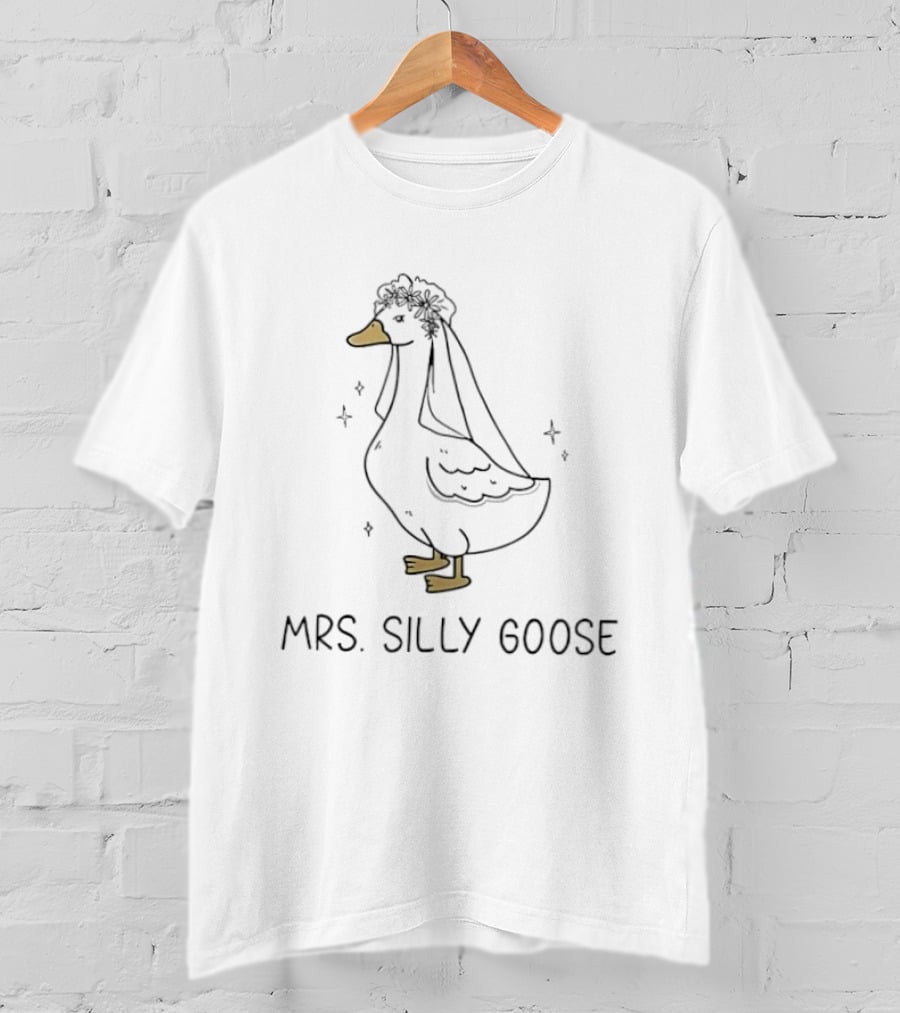 Mrs Silly Goose Funny Goose Bride T-Shirt