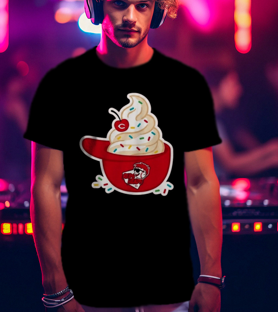 2026 Reds Heads Extra Innings Ice Cream Baseball Cap T-Shirt