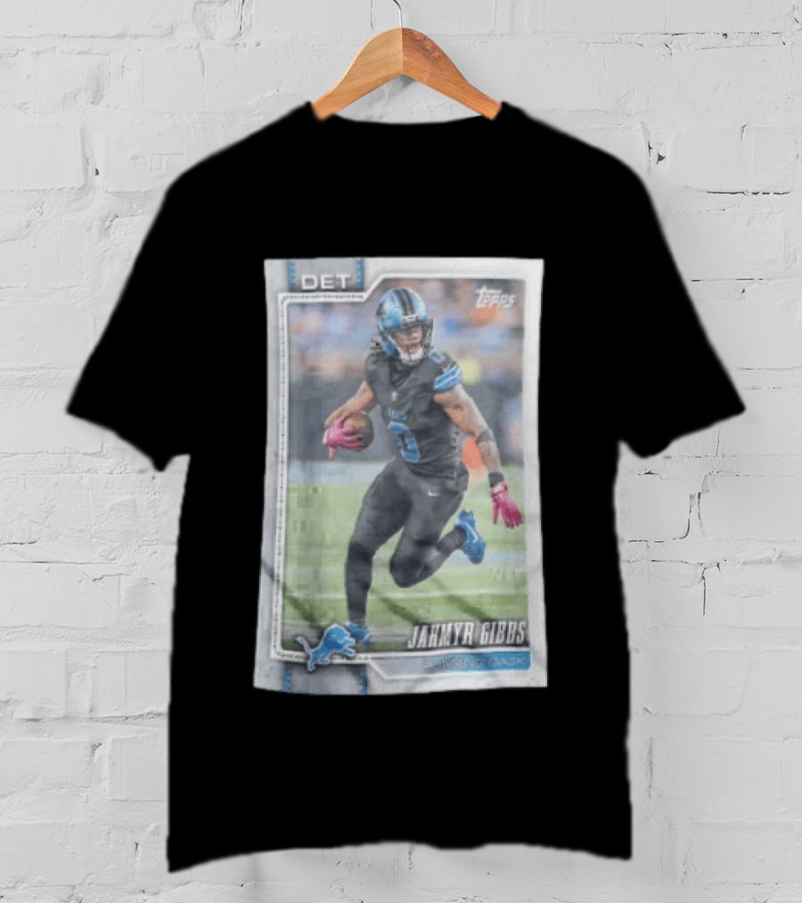 DET 2026 Topps Jahmyr Gibbs Detroit Lions Running Back T-Shirt
