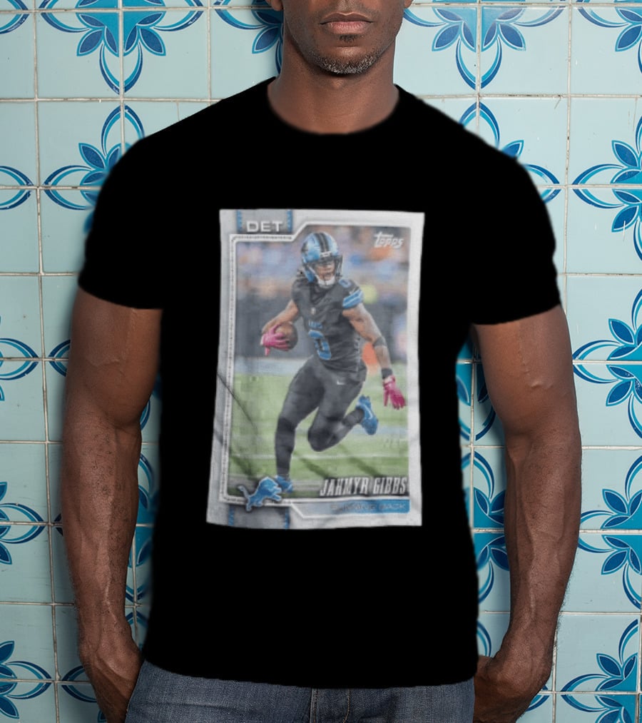 DET 2026 Topps Jahmyr Gibbs Detroit Lions Running Back T-Shirt