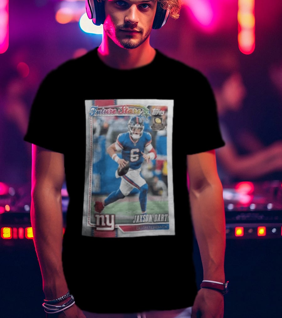 2026 Topps Future Stars Jaxson Dart New York Giants Quarterback T-Shirt