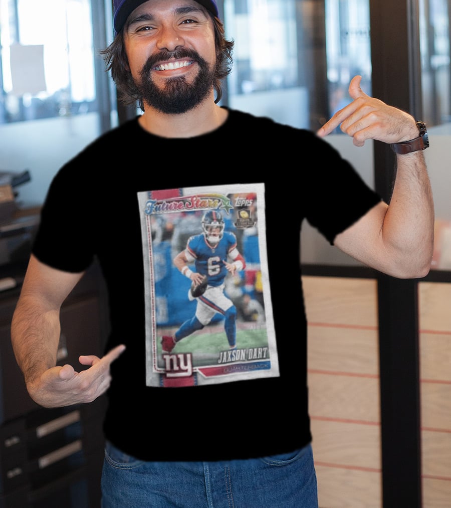 2026 Topps Future Stars Jaxson Dart New York Giants Quarterback T-Shirt